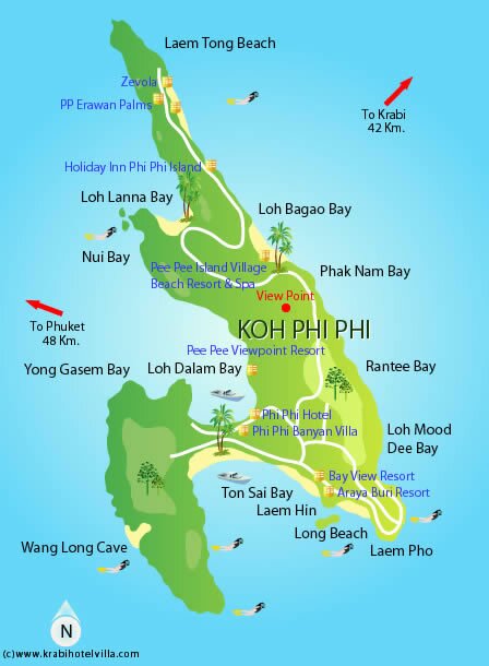 ko phi phi map