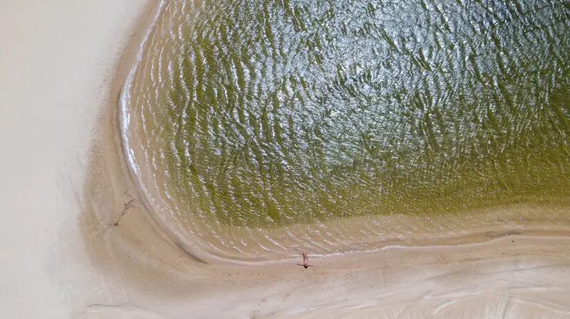 foto da lagoa drone