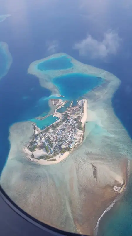 ilhas maldivas de cima avião