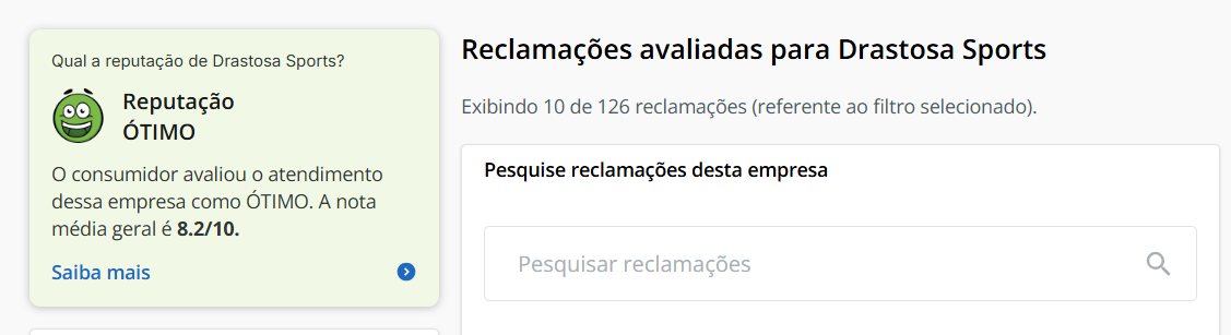 drastosa é confiável no reclame aqui