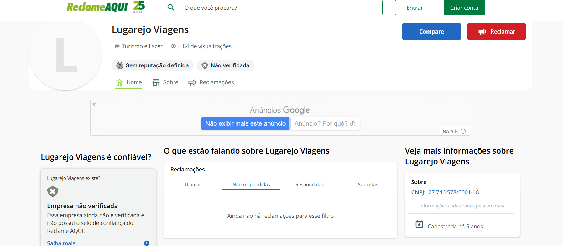 Lugarejos é confiável