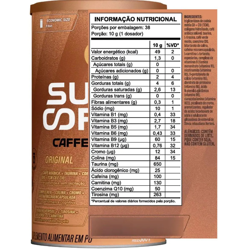 SuperCoffee tem glúten